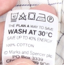Marks & Spencer Men's Beige Check Shirt 42