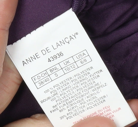 Anne de Lancay Women's Purple Quilted Coat Size 10/12