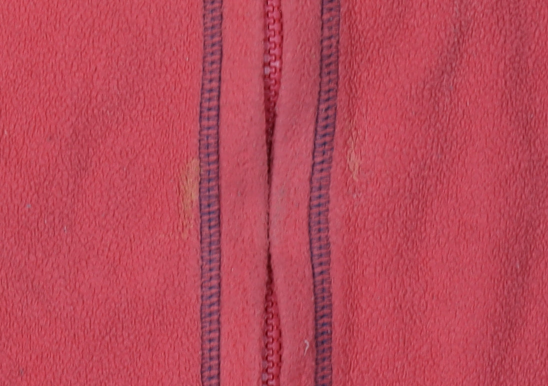 Essentials Women's Red Fleece Jacket Size 18