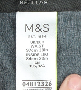 Marks & Spencer Men's Blue Dress Pants, Size 38