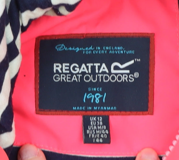 Regatta Women's Pink Waterproof Rain Coat, Size 12