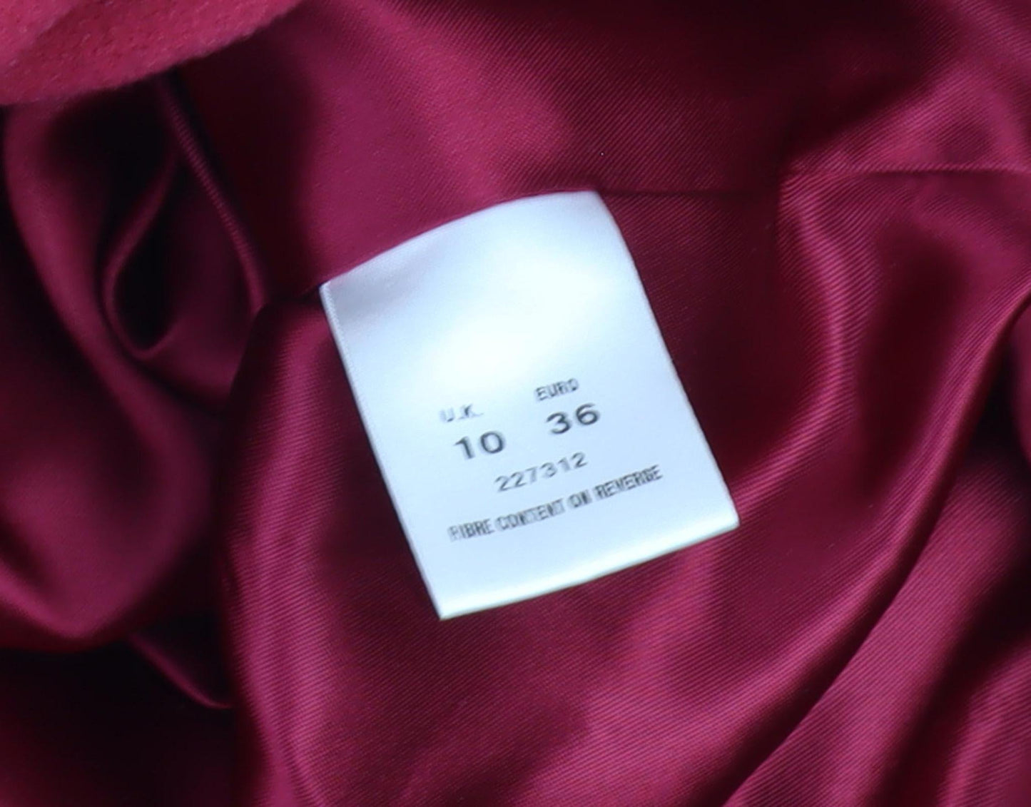 Eastex Women's Red Mid-Length Wool Coat Size 10