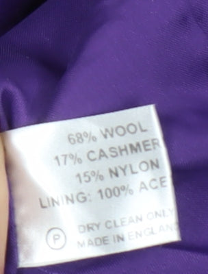 Helene Berman Women's Purple Overcoat Size 10