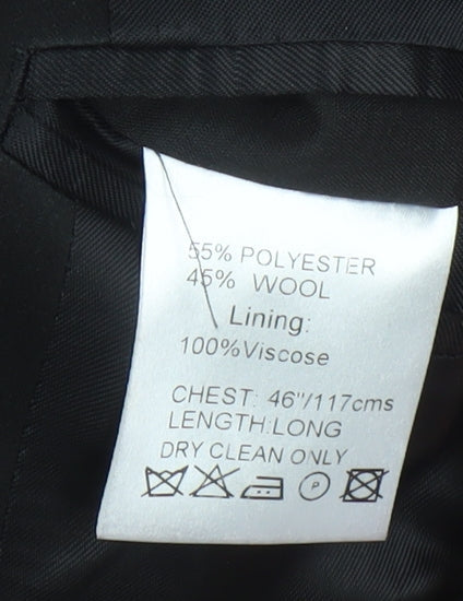 Scott & Taylor Men's Black Tuxedo Blazer, Size 46L, Formal Jacket