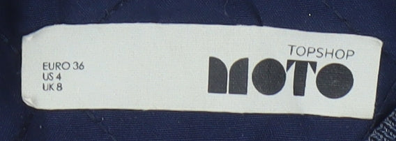 Topshop Women’s Blue Varsity Jacket, Size 8