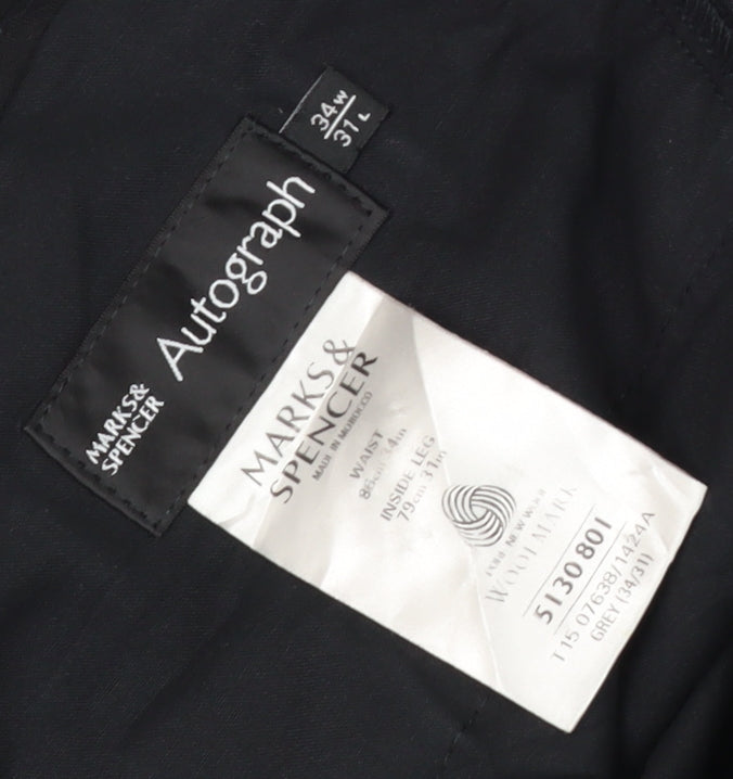 Marks & Spencer Men's Grey Dress Pants 34W