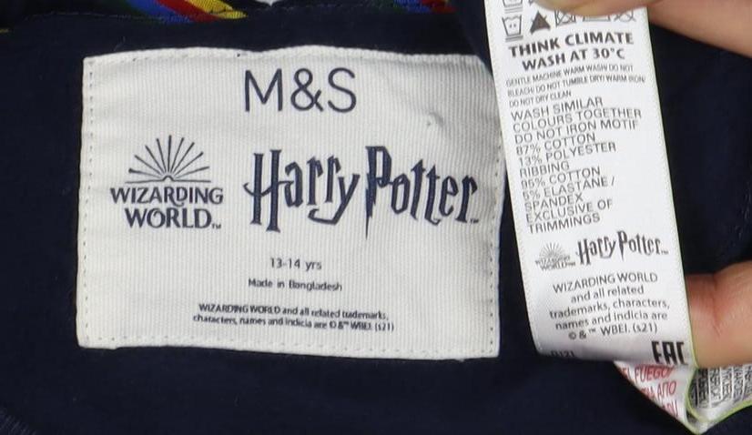Marks & Spencer Girls Harry Potter Blue Pullover Sweatshirt 2XS