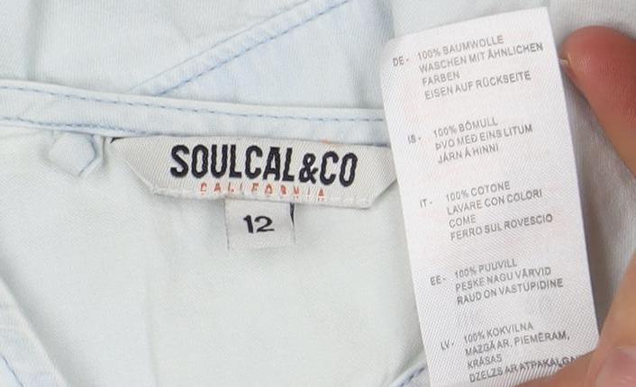 SoulCal SoulCalCo Women's Blue Fit & Flare Dress Size 12