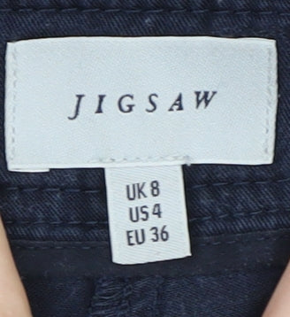 Jigsaw Women's Blue Trousers Size 8 with Pockets