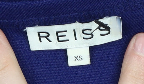 Reiss Women's Blue Sheath Dress XS Asymmetric