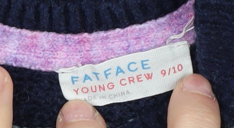 FatFace Girls Fair Isle Jumper, Multicoloured, Size 9-10