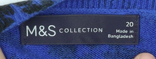 Marks and Spencer Women's Blue Jumper Size 20