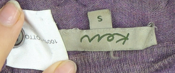 Kew Women's Purple Cotton Cardigan Size S