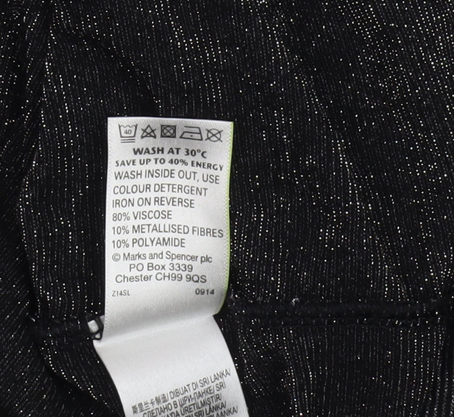 Marks & Spencer Women's Black 3/4 Sleeve Top Size 16