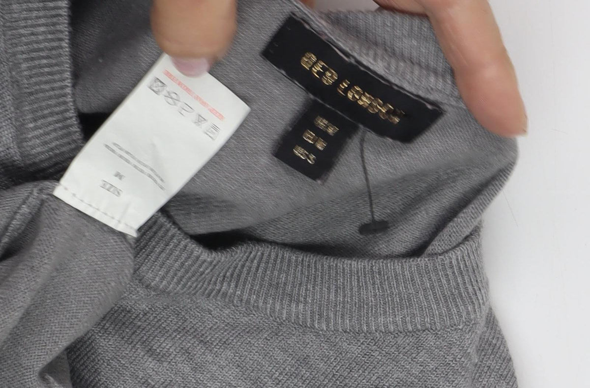 Zoe & Co Women's Grey Star Pattern Wool Pullover, M