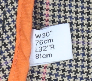 Collusion Men's Multicoloured Check Trousers Size 30
