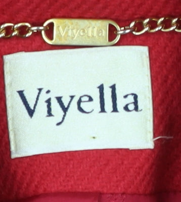 Viyella Women's Red Wool Pea Coat UK 10