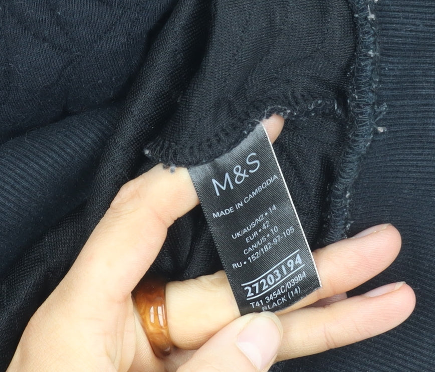 Marks & Spencer Women's Black Pullover Sweatshirt Size 14