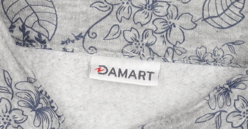 Damart Women’s Grey Floral Jumper L