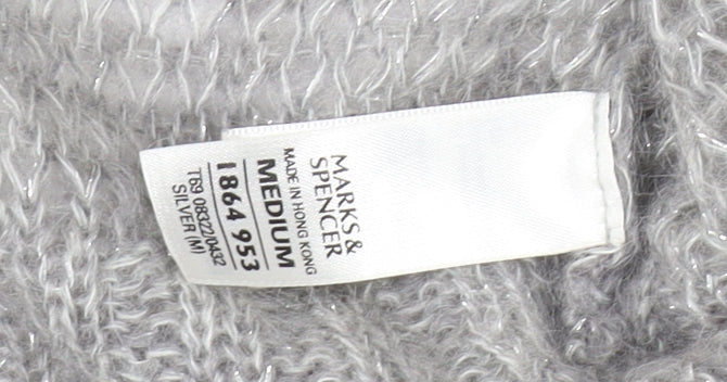 Marks & Spencer Womens Grey Cowl Neck Pullover M
