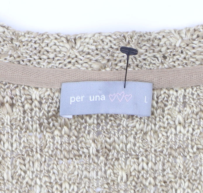 Marks & Spencer Beige Women's Cardigan, Size L Knit
