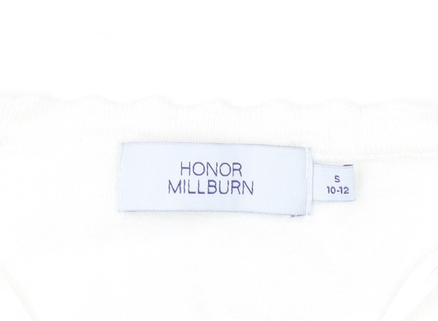 Honor Millburn Women's White Polka Dot Pullover Jumper - S