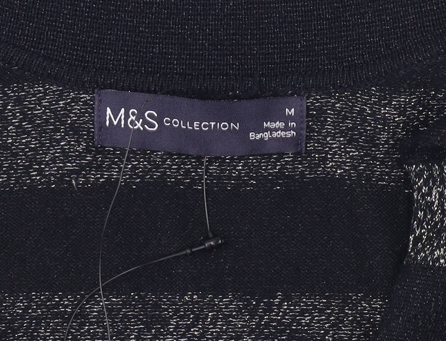 Marks & Spencer Black Striped Women's Pullover M