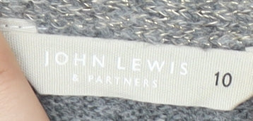 John Lewis Grey Sequin Jumper Teens Size 10 Pullover