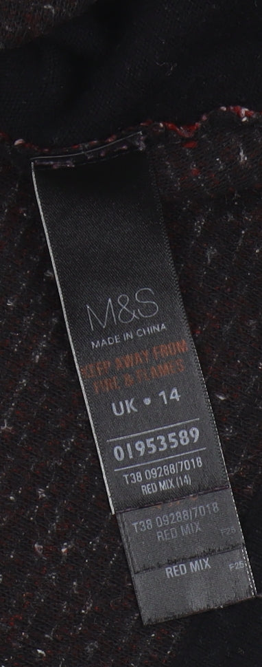 Marks & Spencer Women Red Cardigan Size 14