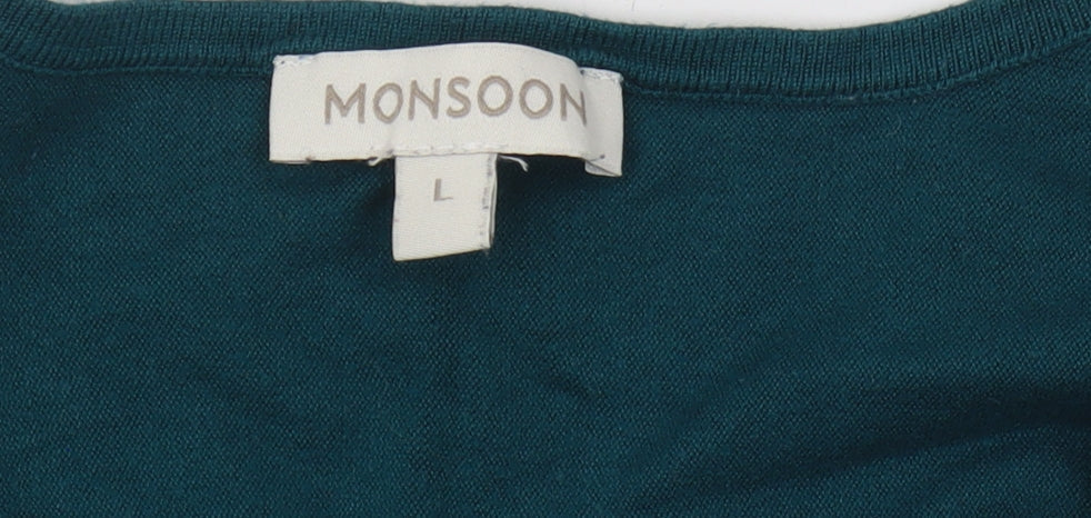 Monsoon Women's Green V-Neck Jumper L