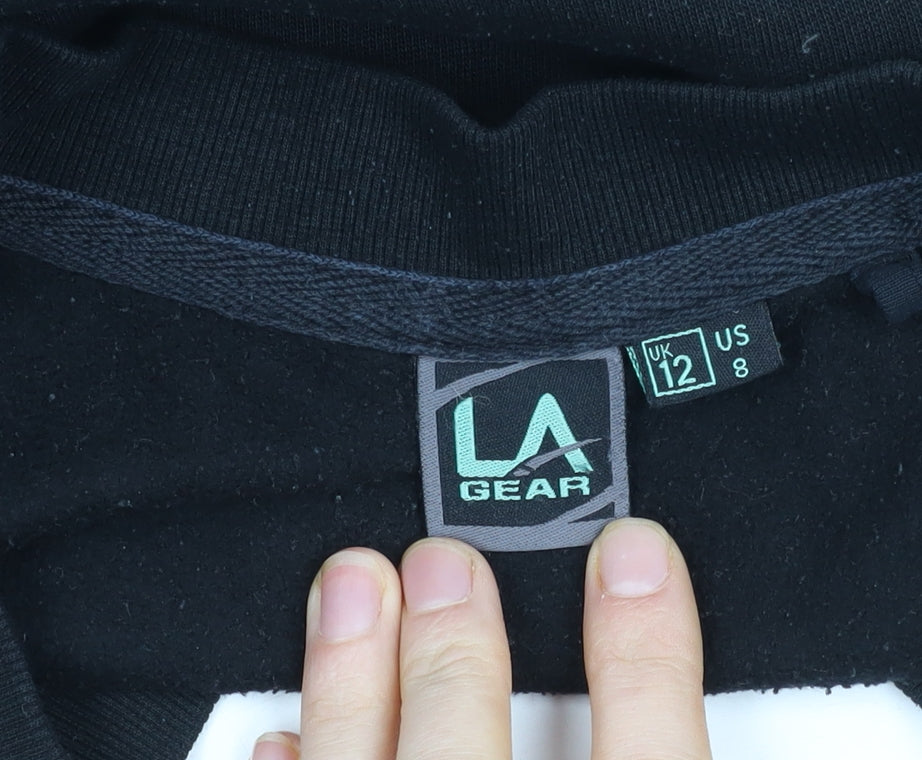 LA Gear Women's Black Pullover Sweatshirt, Size 12