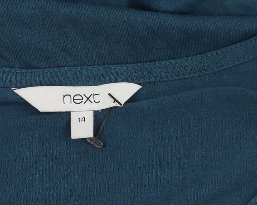 Next Women's Blue Beaded T-Shirt, Size 14