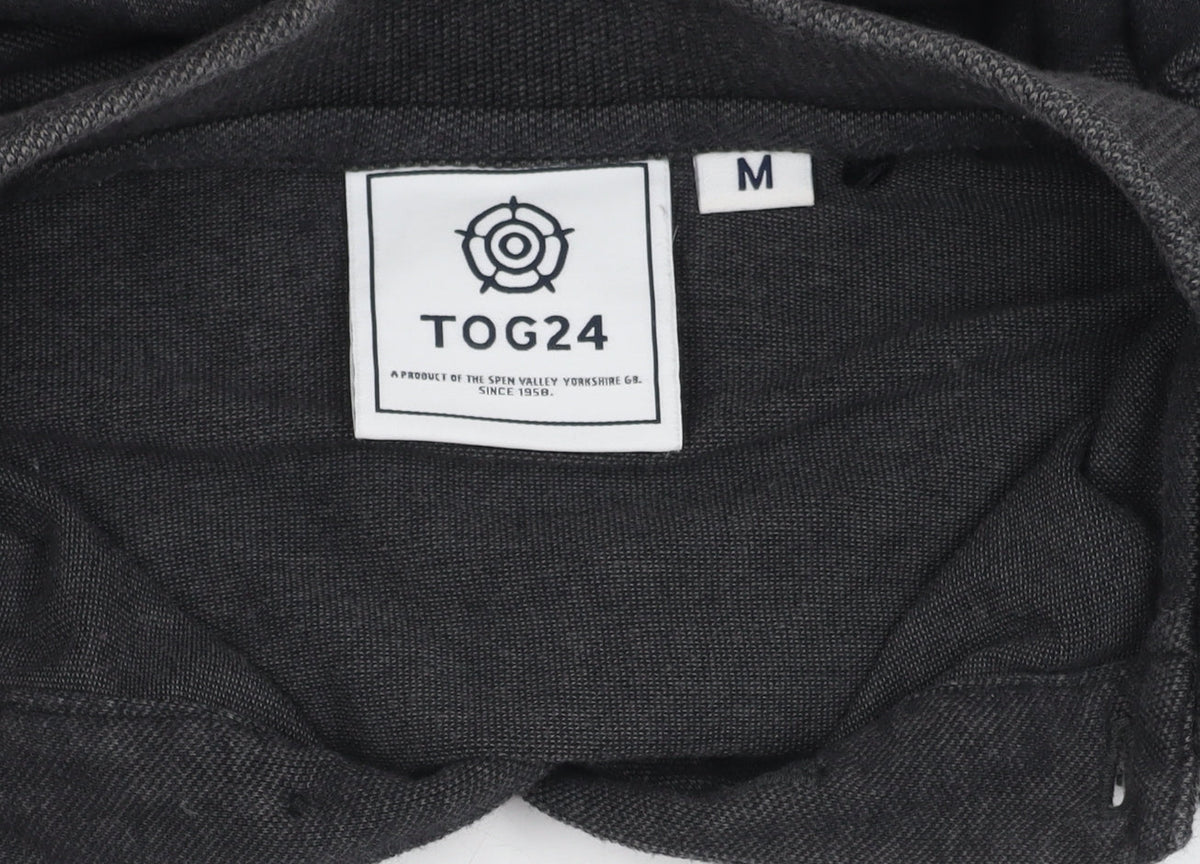 TOG24 Men's Black Polo Shirt Medium Short Sleeve