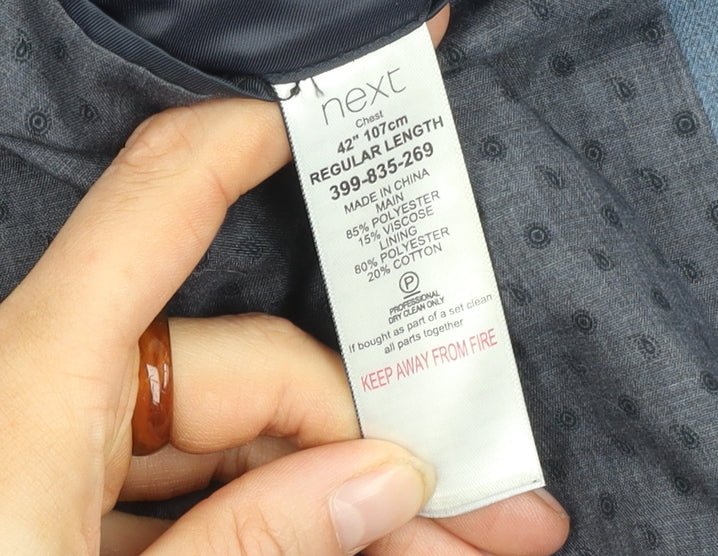 Next Men's Blue Blazer 42R Regular Fit Jacket