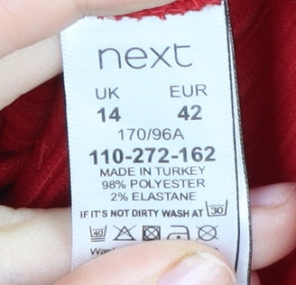 Next Women's Red Crew Neck Jumper Size 14