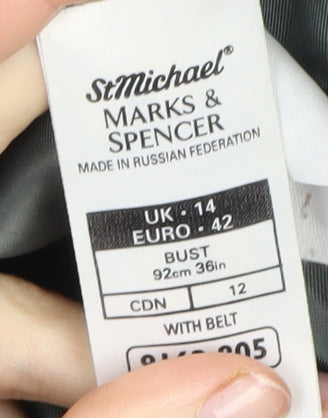 Marks & Spencer Women's Grey Overcoat Size 14