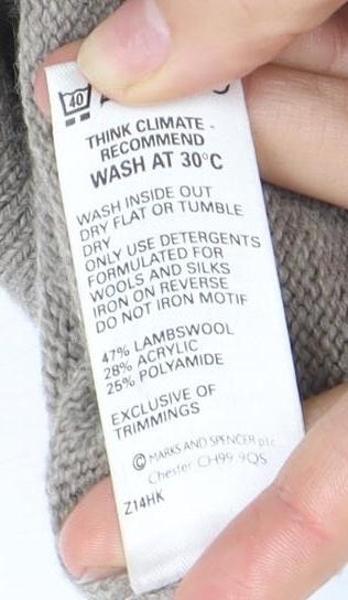 Marks & Spencer Beige Men's L Collared Pullover