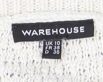 Warehouse Women's Multicoloured Knit Jumper Size 10