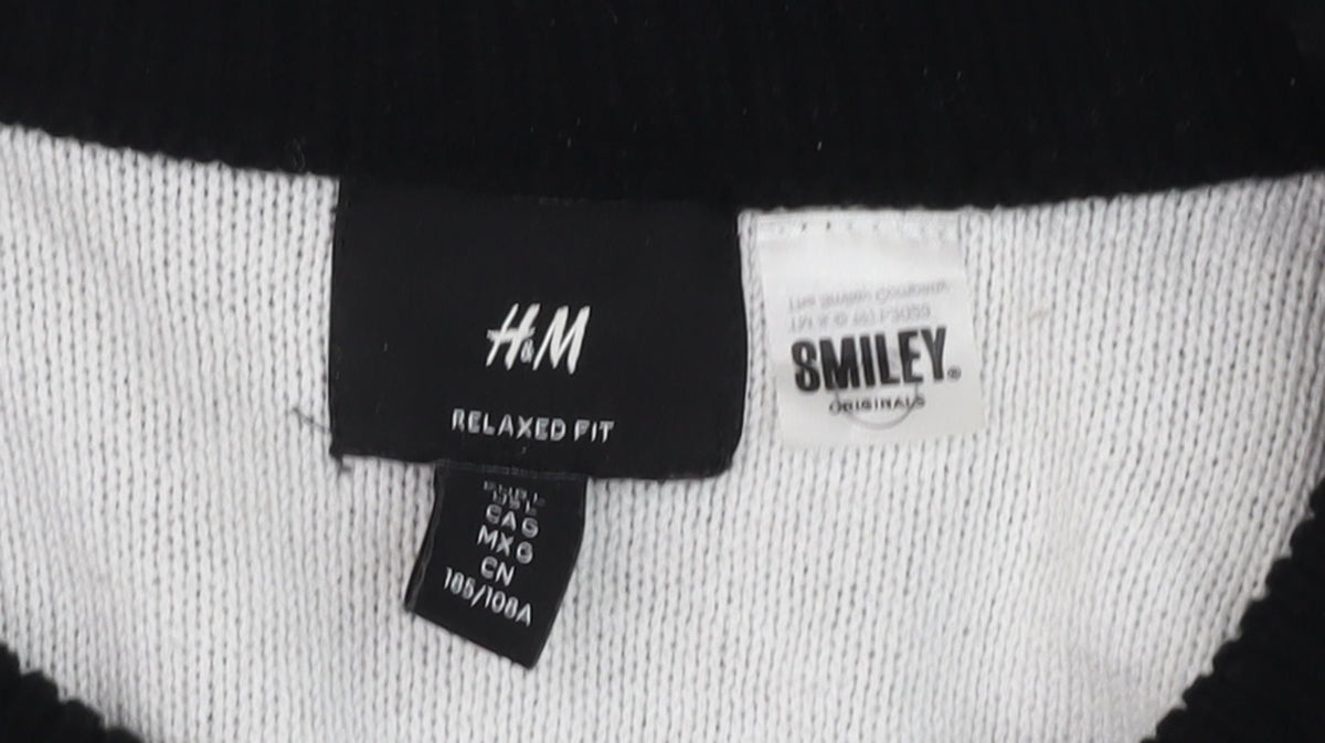 H&M Women's Black Pullover Jumper, M, Relaxed Fit