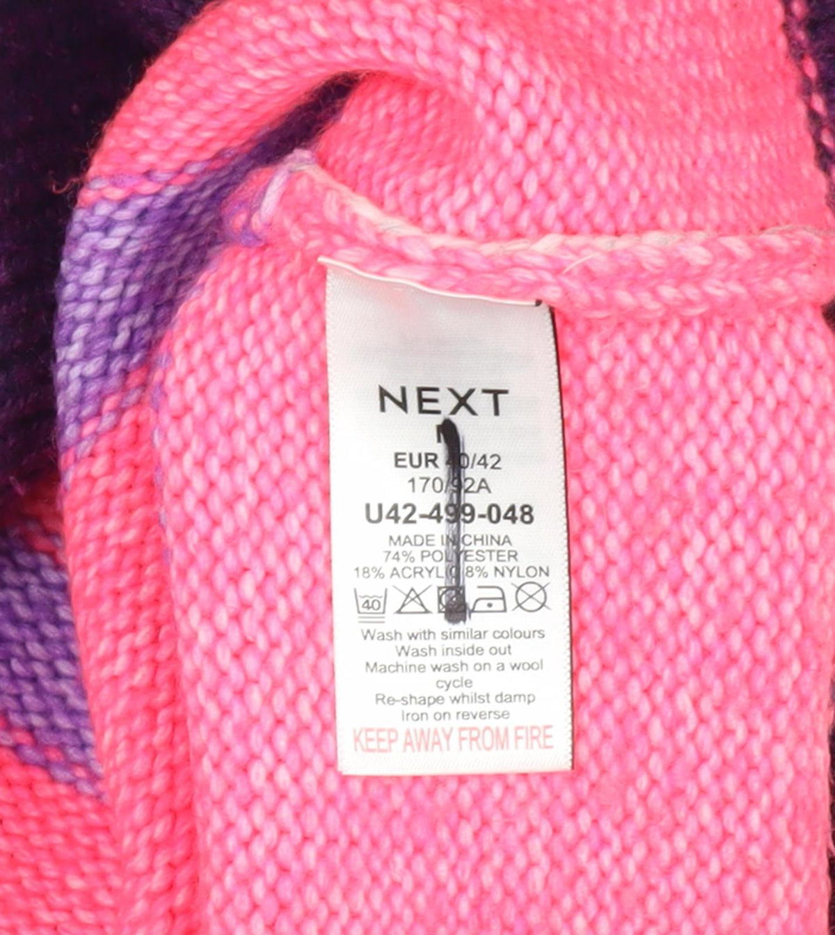 Next Women's Multicoloured Striped Pullover Jumper, Size 14