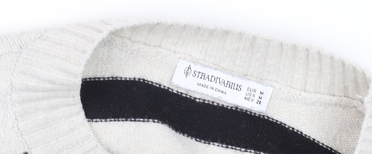 Stradivarius Women's Black Pullover Jumper Size 12