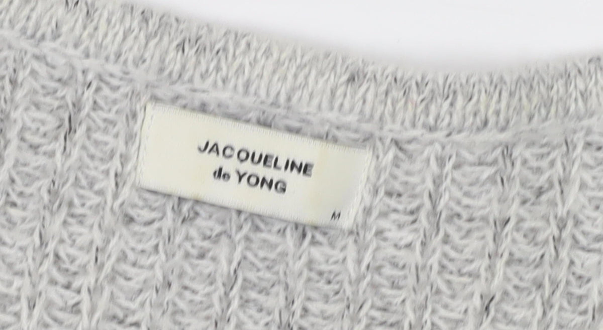 Jacqueline de Yong Women's Grey Pullover Jumper M