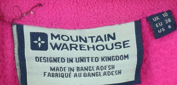 Mountain Warehouse Women's Pink Fleece Sweatshirt UK 10