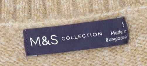 Marks & Spencer Women's Beige Pullover Jumper S
