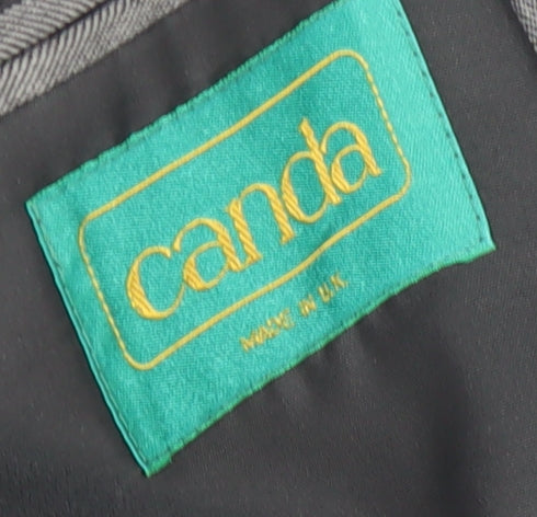 C&A Men's Grey Double-Breasted Blazer, 46L Vintage