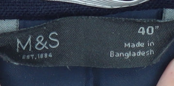 Marks & Spencer Men's Blue Blazer, Size 40, Notch Lapel