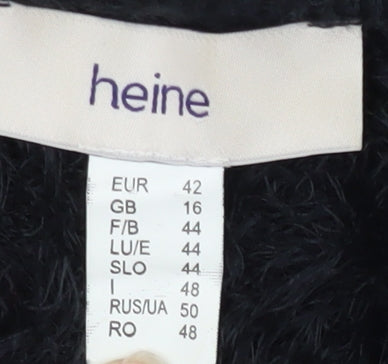 Heine Women's Black Long Sleeve Jumper Size 16