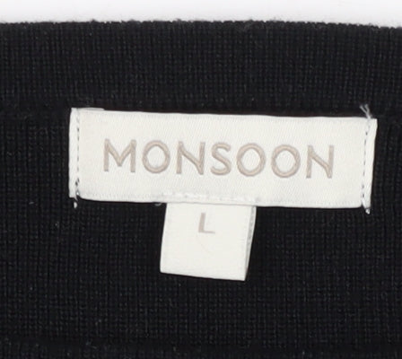 Monsoon Women's Black L Pullover Jumper Crew Neck