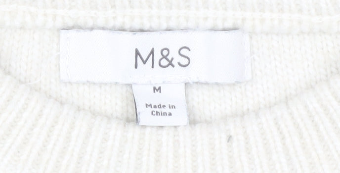 Marks & Spencer Women's M Striped Pullover Jumper