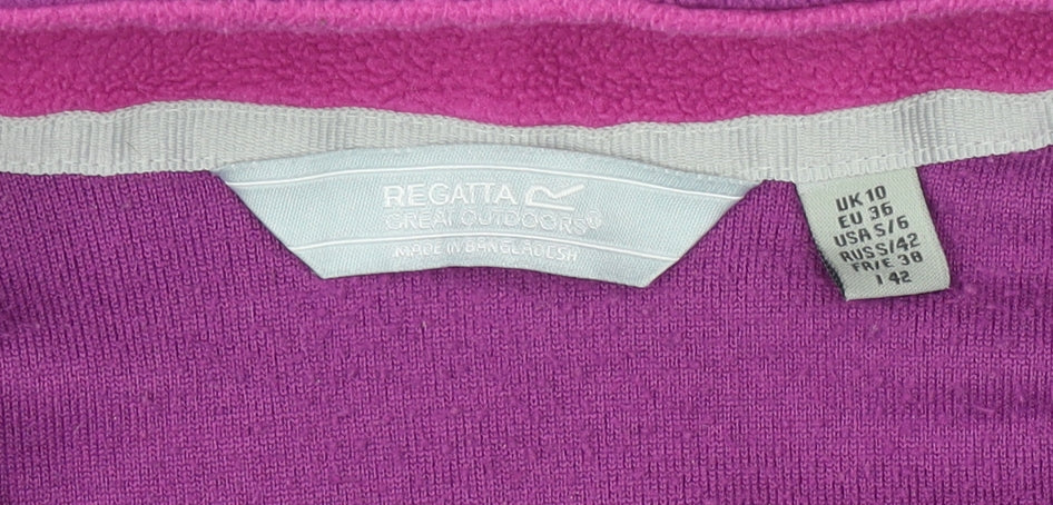 Regatta Women's Purple Fleece Jacket Size 10